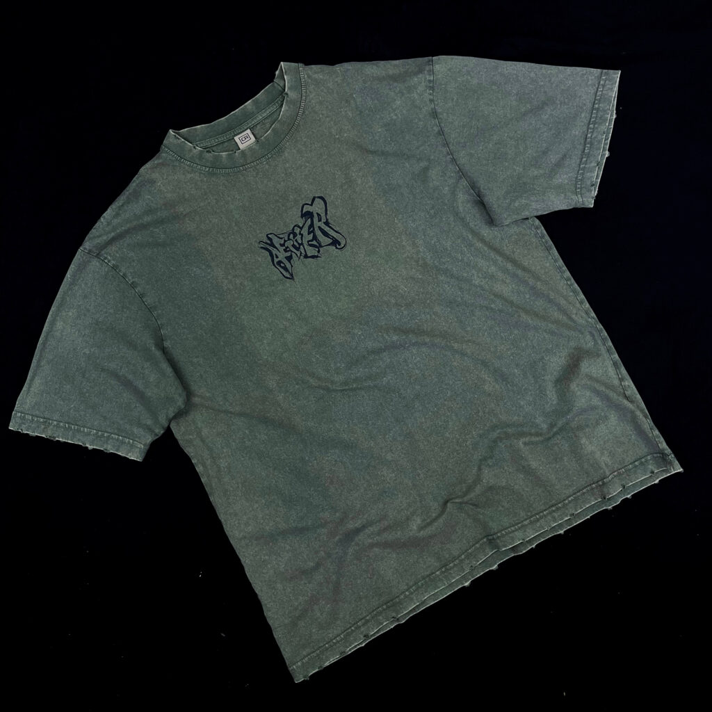 تیشرت گرفیتی سبز سنگشور