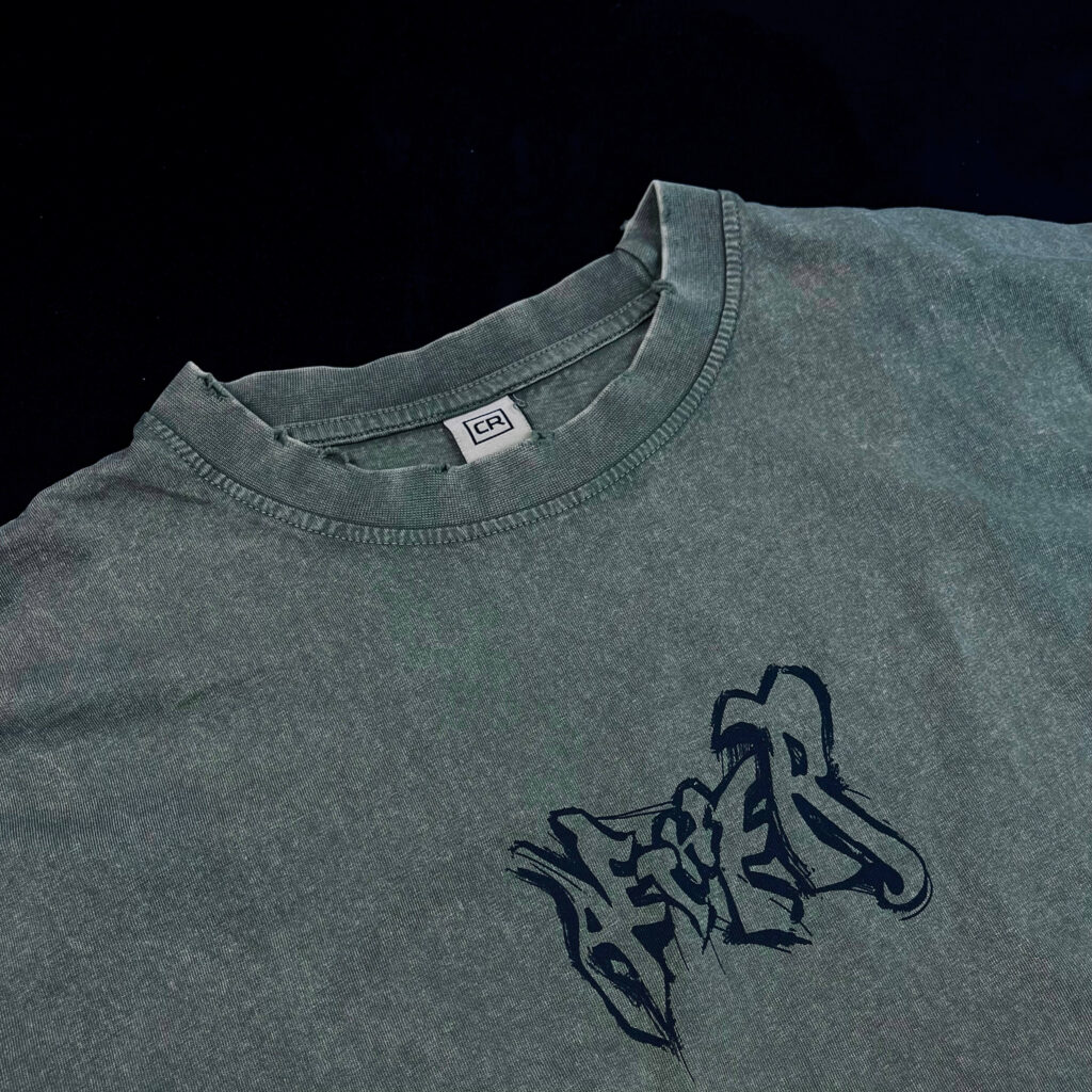 تیشرت گرفیتی سبز سنگشور